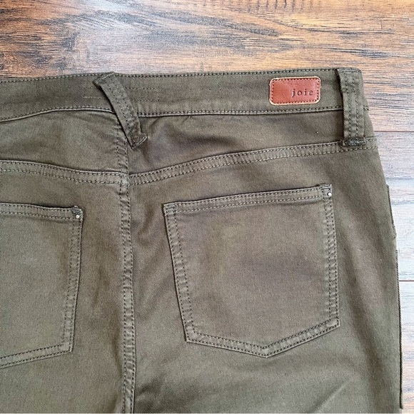 Joie • Hazina Studded Skinny Jeans pants ankle crop zipper Fatigue army green - Picture 12 of 13